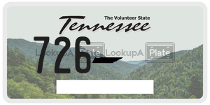 726-  license plate in TN