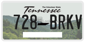 728BRKV  license plate in TN