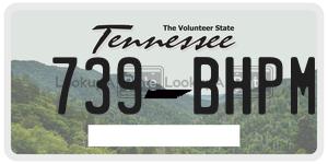 739BHPM  license plate in TN
