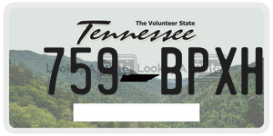 759BPXH  license plate in TN