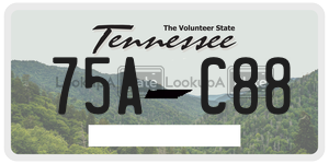 75AC88  license plate in TN