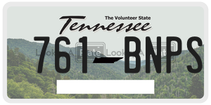 761BNPS license plate in Tennessee