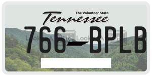 766BPLB  license plate in TN