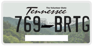 769BRTG  license plate in TN