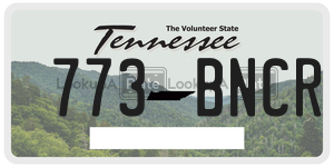 773BNCR  license plate in TN