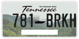 781BRKH  license plate in TN
