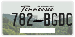782BGDC  license plate in TN