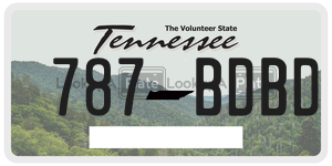 787BDBD  license plate in TN