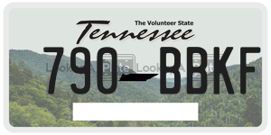 790BBKF  license plate in TN