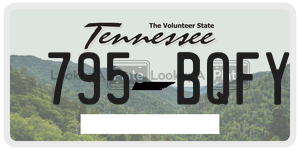 795BQFY  license plate in TN