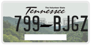 799BJGZ  license plate in TN