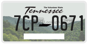 7CP0671  license plate in TN