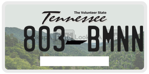 803BMNN license plate in Tennessee