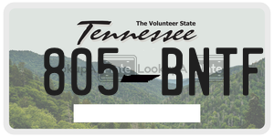 805BNTF  license plate in TN