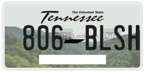 806BLSH license plate in Tennessee