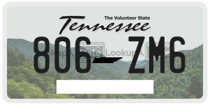 806ZM6  license plate in TN