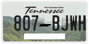807BJWH license plate in Tennessee