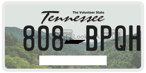 808BPQH  license plate in TN
