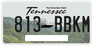 813BBKM  license plate in TN