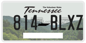 814BLXZ  license plate in TN