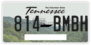 814BMBH  license plate in TN
