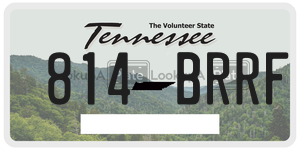 814BRRF  license plate in TN