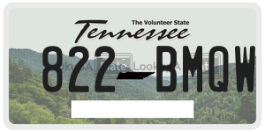 822BMQW  license plate in TN
