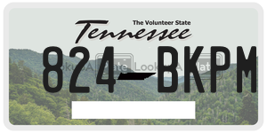 824BKPM  license plate in TN