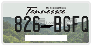 826BGFQ  license plate in TN