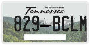829BCLM  license plate in TN