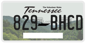 829BHCD  license plate in TN