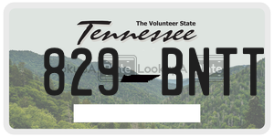 829BNTT  license plate in TN