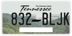 832BLJK  license plate in TN