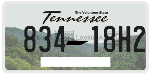83418H2 license plate in Tennessee