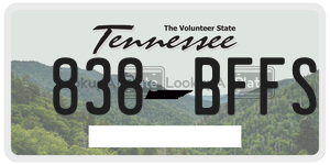 838BFFS  license plate in TN
