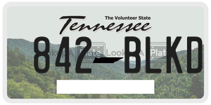 842BLKD  license plate in TN