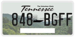 848BGFF  license plate in TN