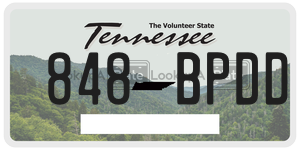 848BPDD  license plate in TN