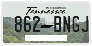 862BNGJ  license plate in TN
