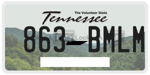 863BMLM  license plate in TN