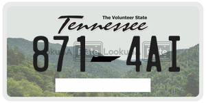 8714AI  license plate in TN