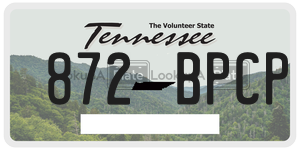 872BPCP  license plate in TN
