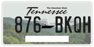 876BKQH  license plate in TN