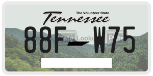 88FW75  license plate in TN