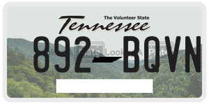 892BQVN  license plate in TN