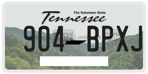 904BPXJ  license plate in TN