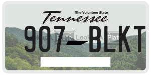 907BLKT  license plate in TN