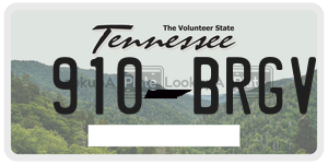 910BRGV  license plate in TN