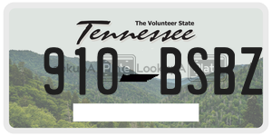 910BSBZ  license plate in TN