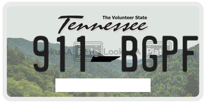 911BGPF  license plate in TN